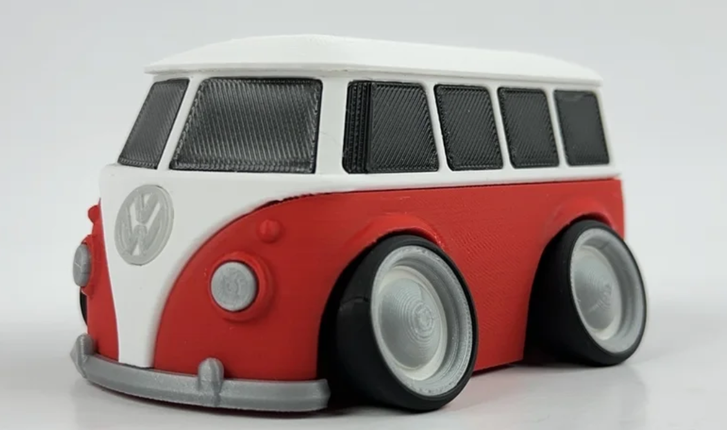 Tooned VW T1 Bus – Assembled & Painted 3D Printed Collectible - Image 6