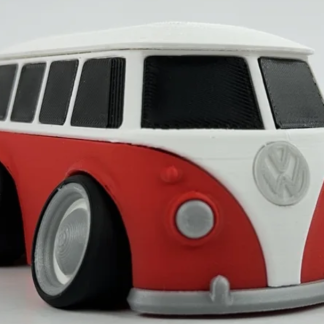 Tooned VW T1 Bus – Assembled & Painted 3D Printed Collectible