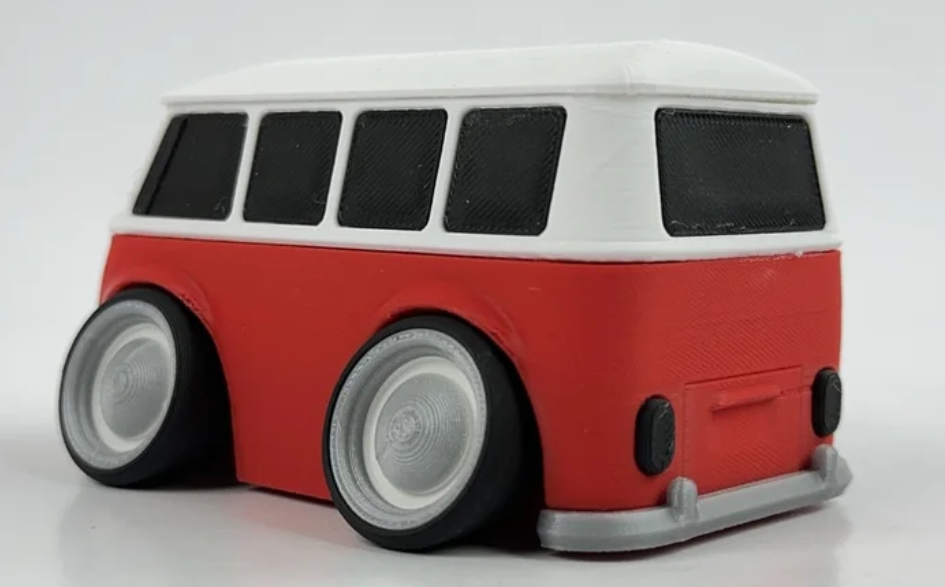 Tooned VW T1 Bus – Assembled & Painted 3D Printed Collectible - Image 4