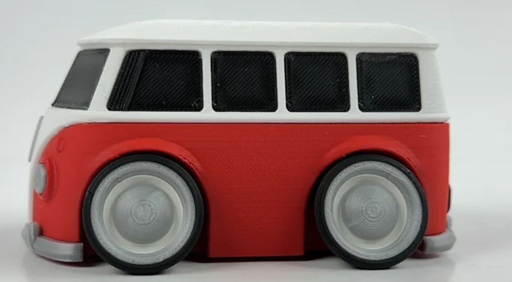 Tooned VW T1 Bus – Assembled & Painted 3D Printed Collectible - Image 2