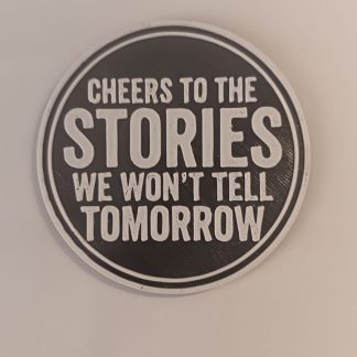 "Cheers to the Stories" Novelty Coaster Set