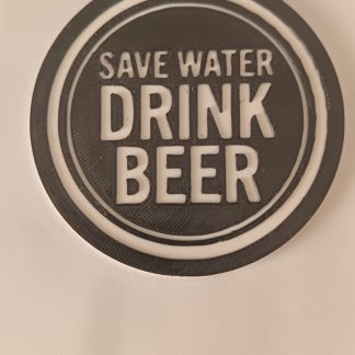 "Save Water" 3D Printed Coaster Set